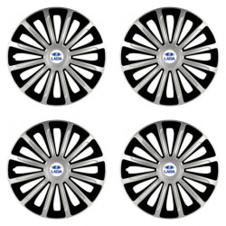 Puklice pre Lada 16 TREND silver and black