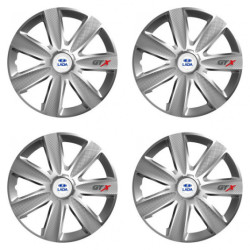Puklice pre Lada 16 GTX CARBON silver