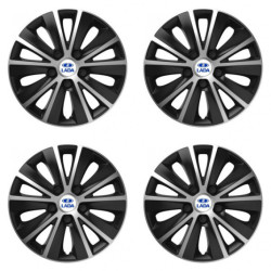 Puklice pre Lada 16 RAPIDE silver and black