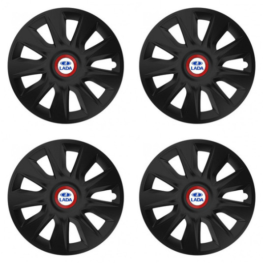 Puklice pre Lada 17 STRATOS RR black