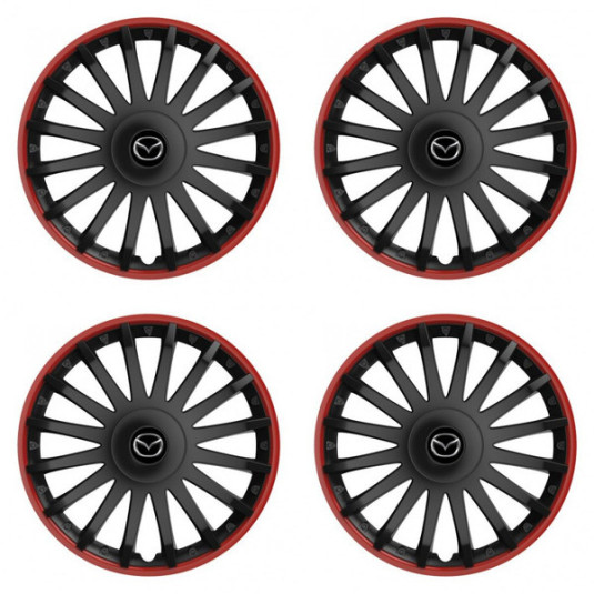 Puklice pre Mazda 15 CRYSTAL RO black