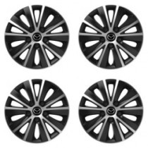 Puklice pre Mazda 15 RAPIDE silver and black