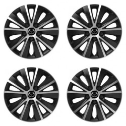 Puklice pre Mazda 15 RAPIDE silver and black