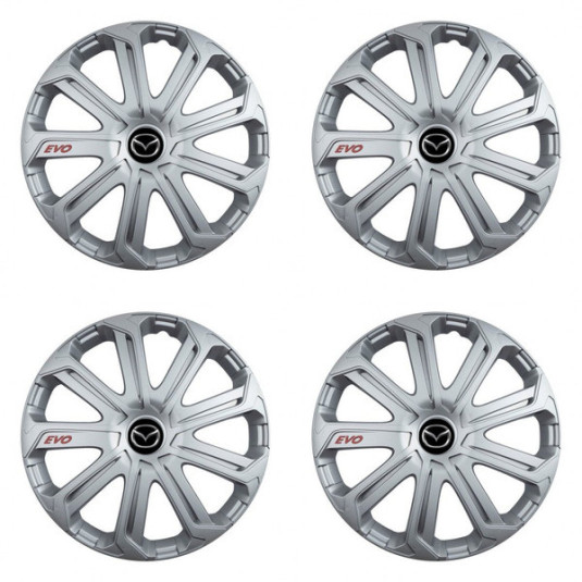 Puklice pre Mazda 16 Evo silver