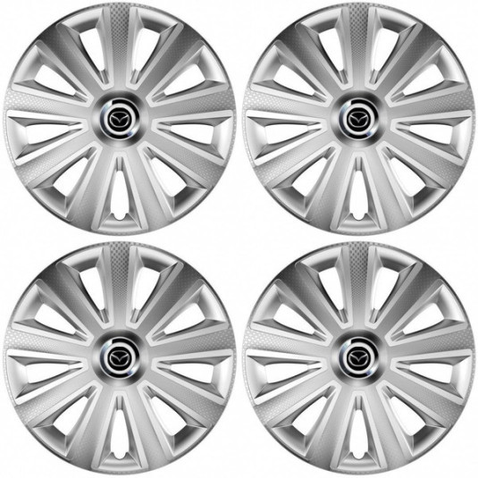 Puklice pre Mazda 16 Aviator carbon RC 16 silver