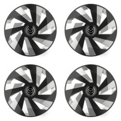 Puklice pre Mazda 16 Vector RC black and silver