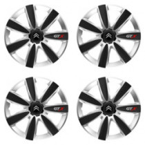 Puklice pre Citroen 15 GTX CARBON silver/black