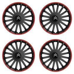 Puklice pre Citroen 15 CRYSTAL RO black