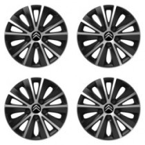 Puklice pre Citroen 15 RAPIDE silver and black