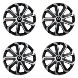 Puklice pre Citroen 16 Evo black&silver
