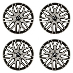 Puklice pre Citroen 16 Dakar NC silver and black