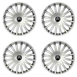 Puklice pre Citroen 16 CRYSTAL silver
