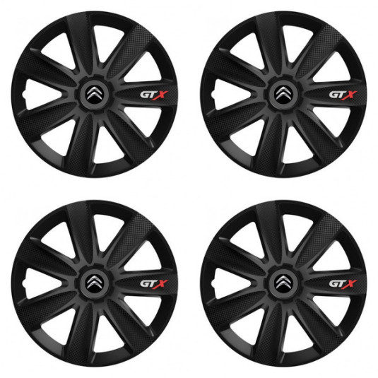 Puklice pre Citroen 16 GTX CARBON black