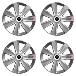 Puklice pre Citroen 16 GTX CARBON silver
