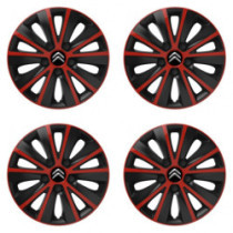 Puklice pre Citroen 16 RAPIDE red and black