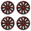 Puklice 16 RAPIDE red and black pre Citroen na ocelové disky. Pre kolesá o veľkosti R16 so živicovými samolepkami Citroen.