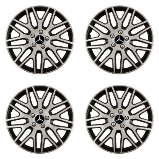 Puklice pre Mercedes 14 Dakar NC silver and black