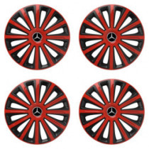 Puklice pre Mercedes 16 TREND red and black