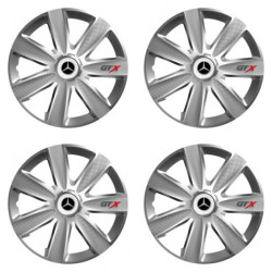 Puklice pre Mercedes 16 GTX CARBON silver