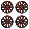 Puklice 16 RAPIDE red and black pre Mercedes na ocelové disky. Pre kolesá o veľkosti R16 so živicovými samolepkami Mercedes.