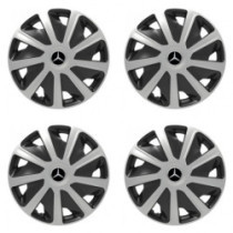 Puklice pre Mercedes pre dodávky 16 Craft silver and black