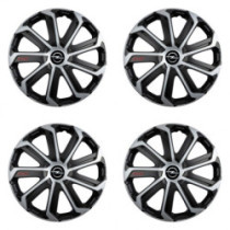Puklice pre Opel 15 Evo black&silver