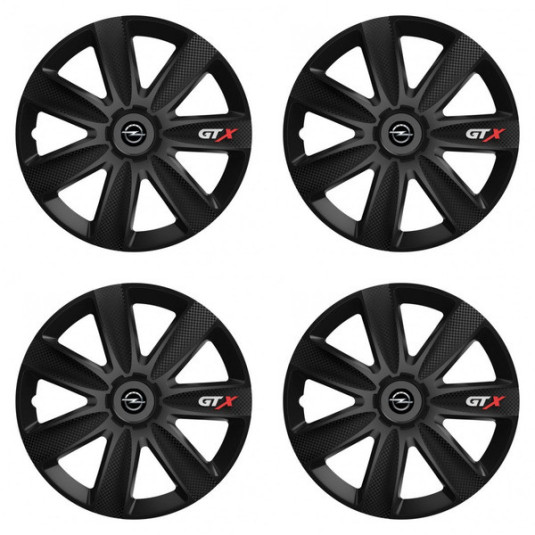 Puklice pre Opel 15 GTX CARBON black