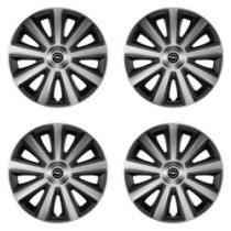 Puklice pre Opel 16 Aviator carbon silver&black