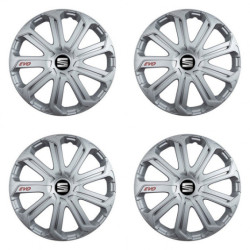 Puklice pre Seat 14 Evo silver