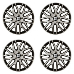 Puklice pre Seat 14 Dakar NC silver and black