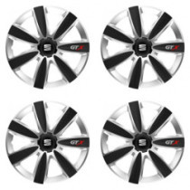 Puklice pre Seat 15 GTX CARBON silver/black