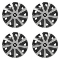 Puklice pre Seat pre dodávky 15 Craft silver and black