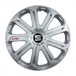 Puklice pre Seat 16 Evo silver