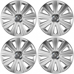 Puklice pre Seat 16 Aviator carbon RC 16 silver