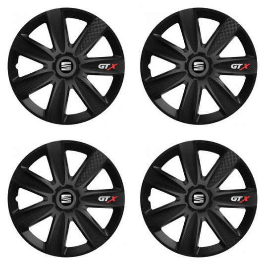 Puklice pre Seat 16 GTX CARBON black