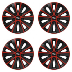 Puklice pre Seat 16 RAPIDE red and black