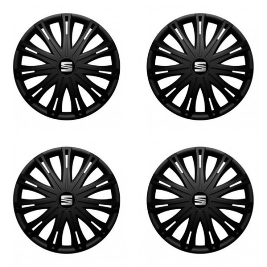 Puklice pre Seat 17 SPARK BLACK