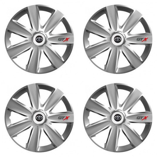 Puklice pre Toyota 14 GTX CARBON silver