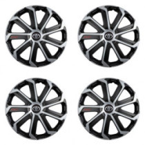 Puklice pre Toyota 15 Evo black&silver