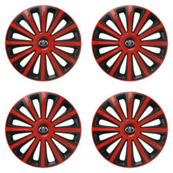 Puklice pre Toyota 15 TREND red and black