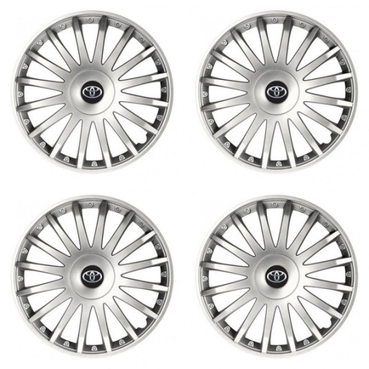 Puklice pre Toyota 15 CRYSTAL silver