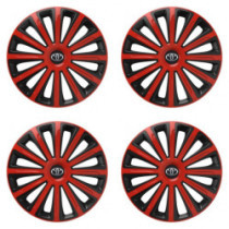 Puklice pre Toyota 16 TREND red and black