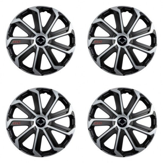 Puklice pre Sangyong 15 Evo black&silver