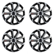 Puklice pre Sangyong 16 Evo black&silver