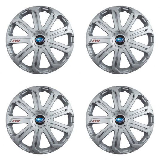 Puklice pre Subaru 14 Evo silver