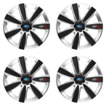 Puklice pre Subaru 14 GTX CARBON silver/black