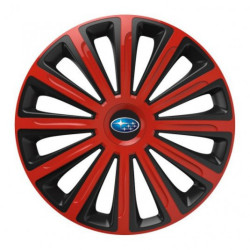 Puklice pre Subaru 15 TREND red and black