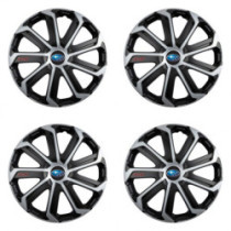Puklice pre Subaru 16 Evo black&silver