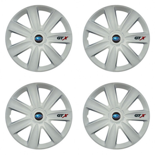 Puklice pre Subaru 17 GTX carbon white