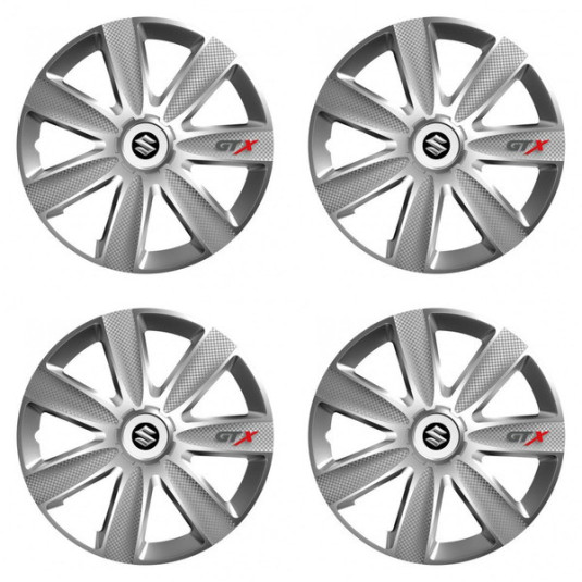 Puklice pre Suzuki 14 GTX CARBON silver